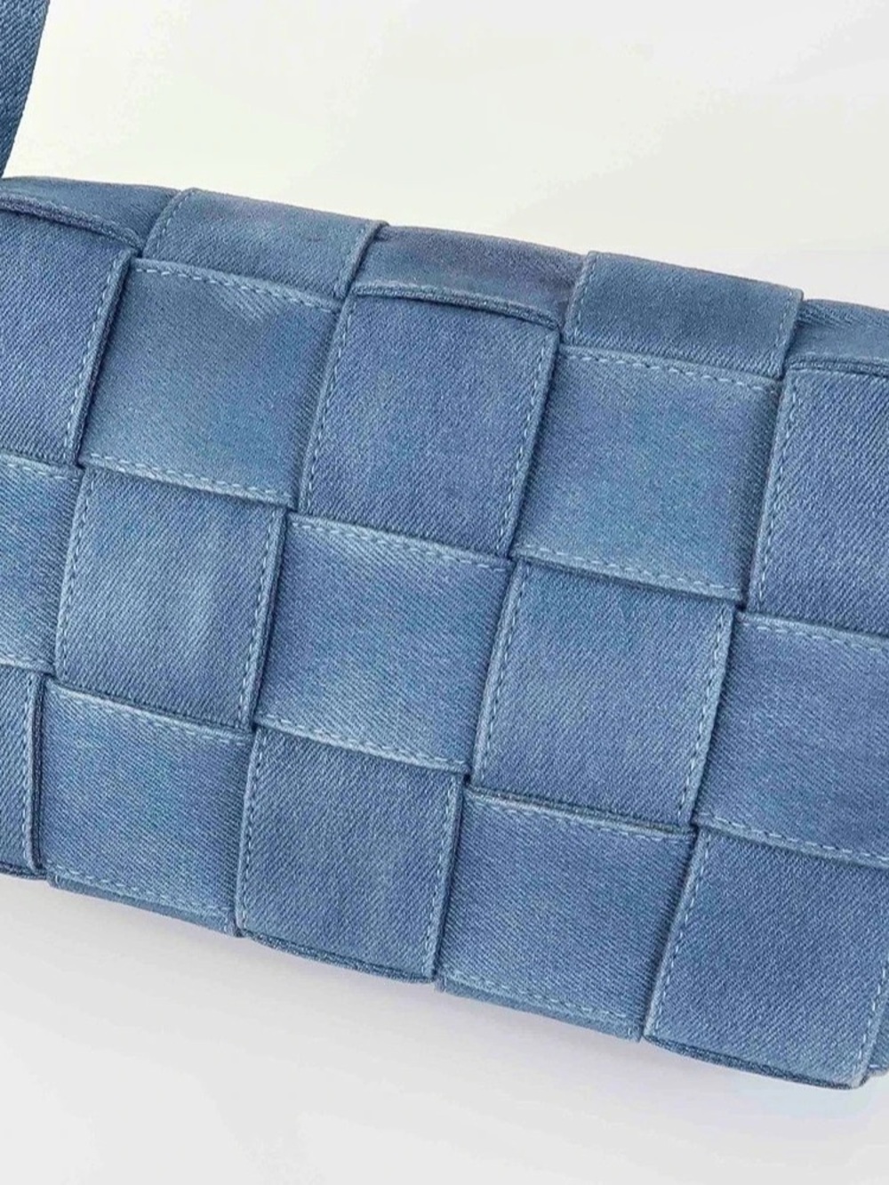 Bottega Veneta Denim Cassette Crossbody Bag Blue